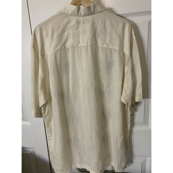 Tommy Bahama Men’s Sz L Linen/Tencel Lyocell Blend Tropical Short Sleeve Shirt - Picture 7 of 7